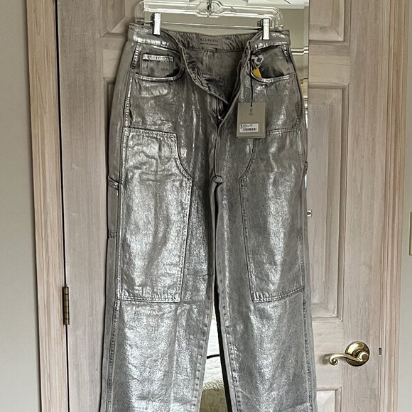 Metallic Silver Jeans - Picture 1 of 4